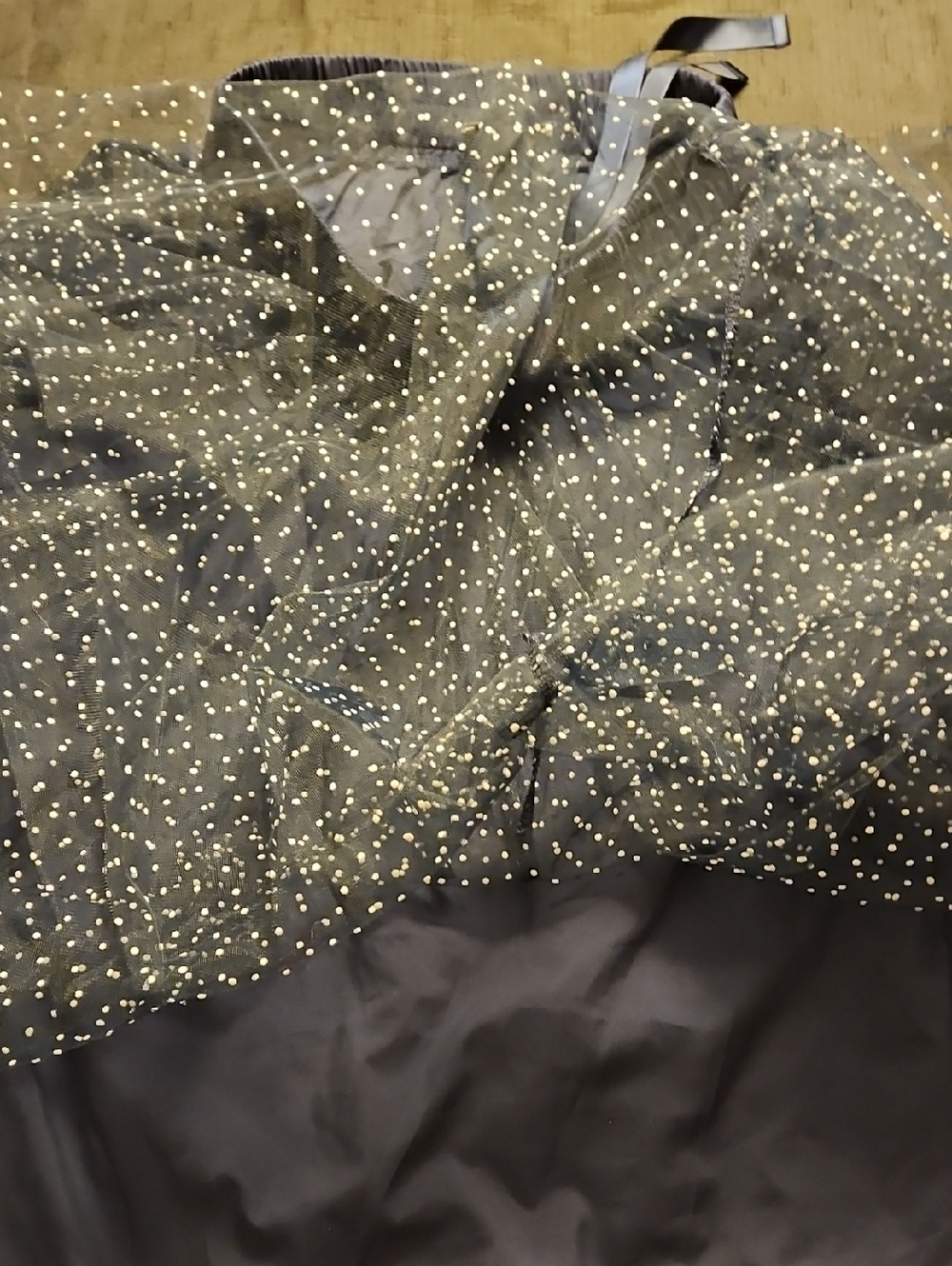 Choklate Paris Navy Polka Dot Tulle Skater Skirt M - Picture 11 of 13